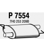FENNO STEEL - P7554 - Глушитель средний VW TRANSPORTER 1.9TDI 03-